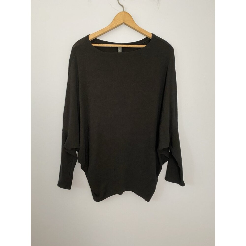 Alya Francescas Womens Size Small Oversized Black Knit Sweater Artsy Boho